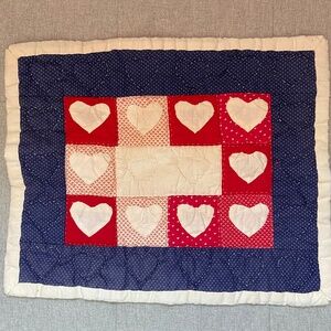 Vintage 11 X 14 Handcrafted Doll Size Americana Quilt (1987)